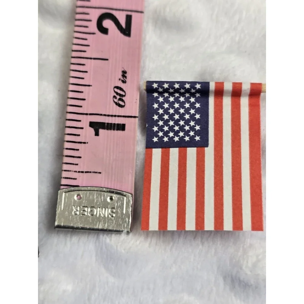Vintage Cocktail Paper Flags Picks American Party Toothpicks Y2K Progressus Food